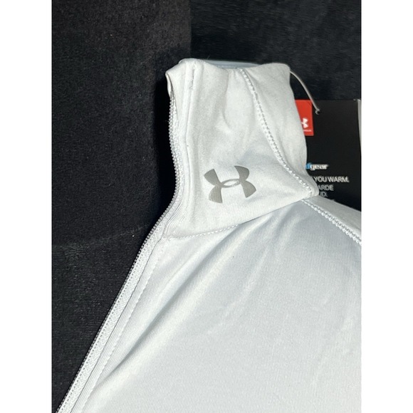 NWT XL UNDER ARMOUR Rebel Light Gray ColdGear Cozy Half-Zip Pullover (2237) - Picture 9 of 10